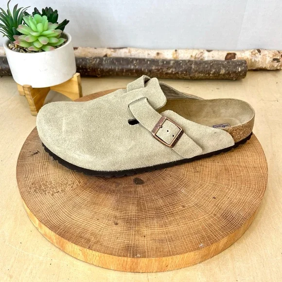 Birkenstock | SINGLE LEFT ONLY Boston Clog in Tan Suede Size 40/9- Replacement - Picture 3 of 12
